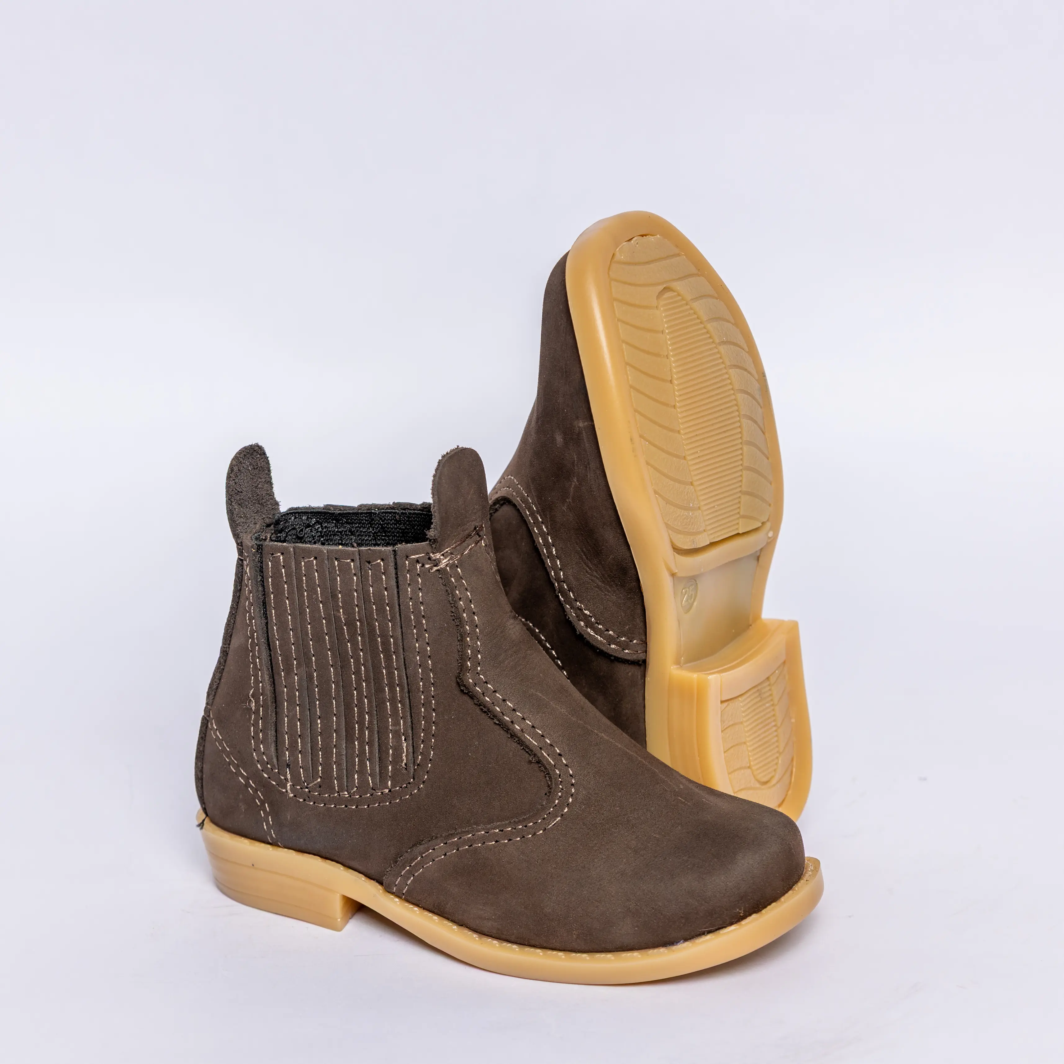 6000/1 BOTINA INFANTIL COURO LÁTEGO ELASTICO COBERTO - SOLA DE PVC