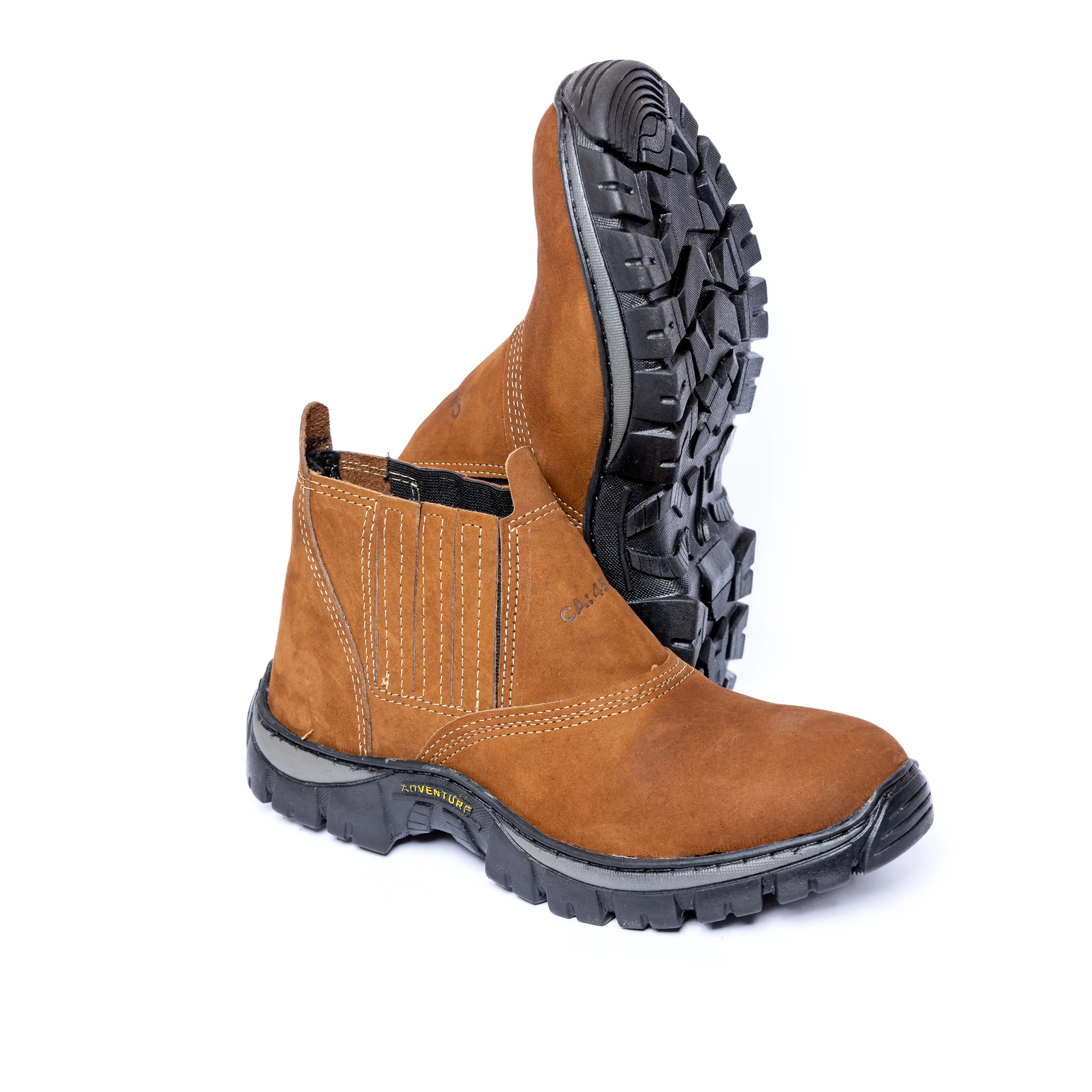 4011/1 BOTINA DE SEGURANÇA COURO LÁTEGO SOLA ADVENTURE COM BICO PVC COM C.A COM TALONEIRA